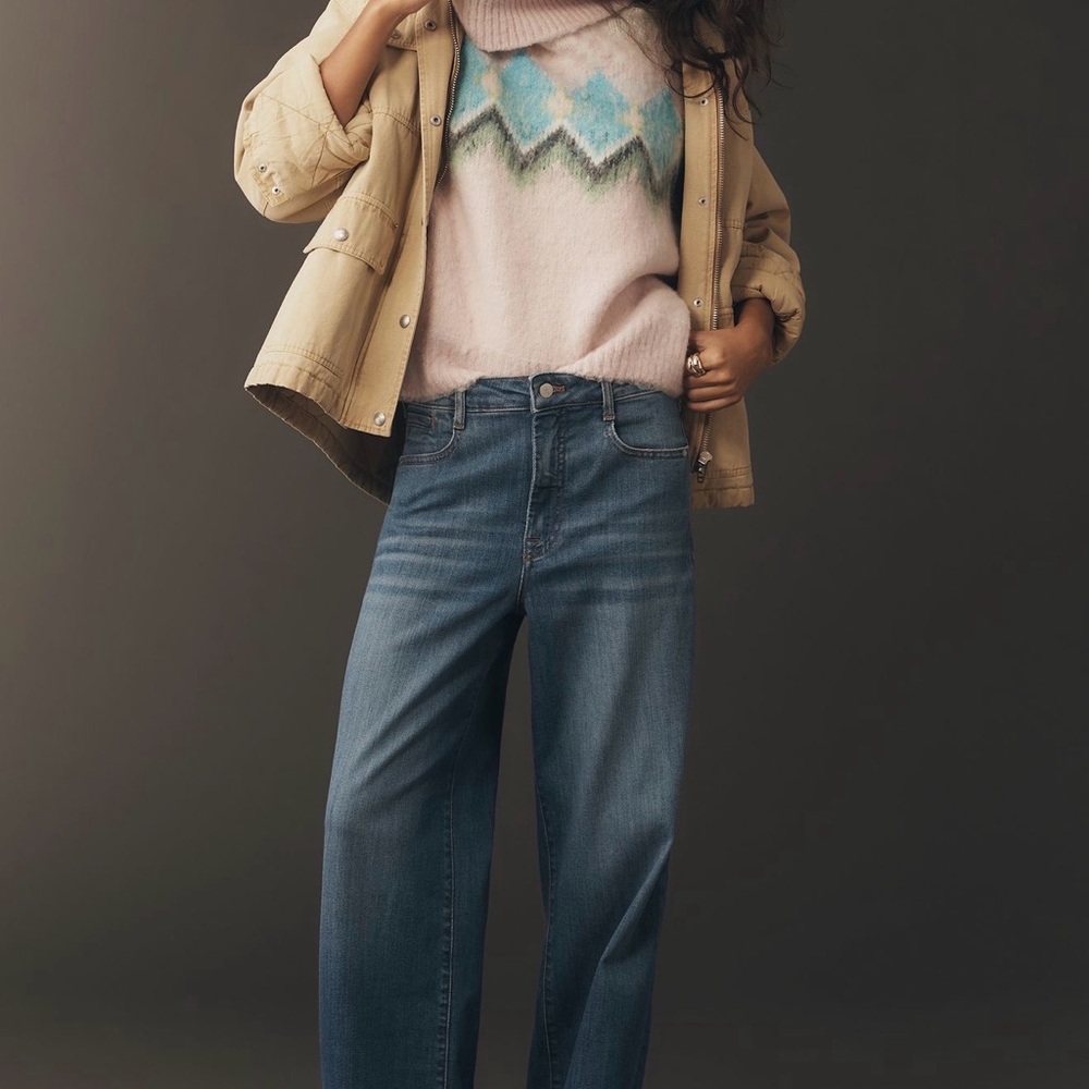 The Adi Mid-Rise Studded Flare Jeans by Pilcro size 25